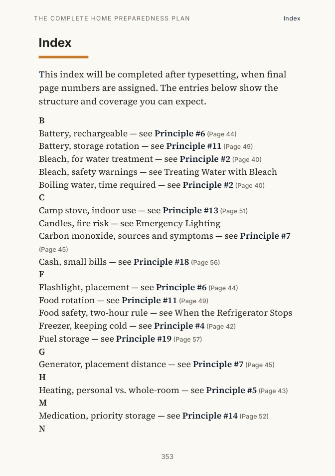 The appendix and index